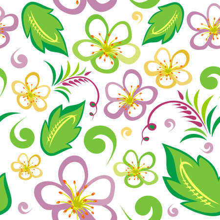 Illustration of abstract floral background isolatedのイラスト素材