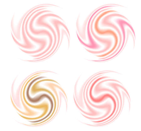 Illustration of abstract smooth cream swirl setのイラスト素材