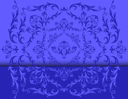 Illustration of abstract floral background with banner のイラスト素材