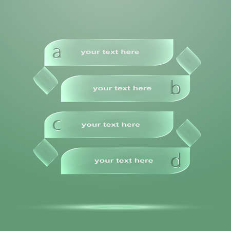 Illustration of glossy infographic elements with backgroundのイラスト素材