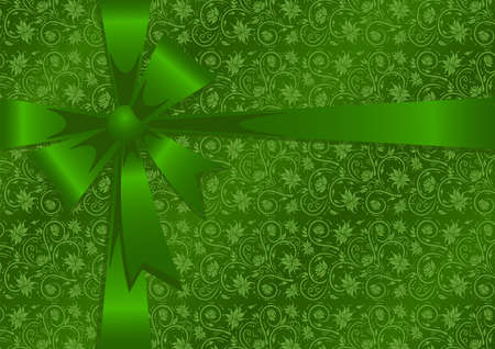 Illustration of gift wrapping in green colorsのイラスト素材