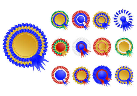 Illustration of colofrul award ribbon collection isolatedのイラスト素材