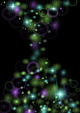 Illustration of abstract neon background in green, blue and lilac colorsのイラスト素材