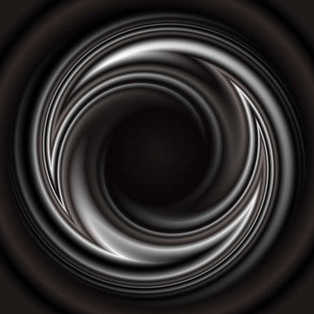 Illustration of abstract smooth swirl in black, white and grey colorsのイラスト素材