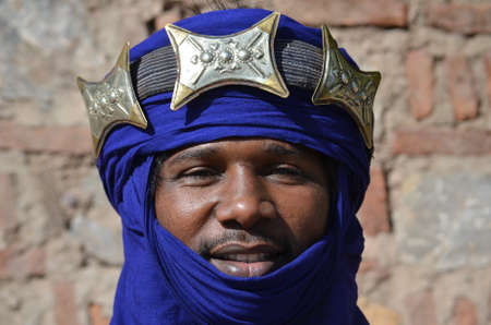 Marrakech, Morocco November 22, 2012. Tuareg in the Jemaa el Fna square, Marrakechのeditorial素材