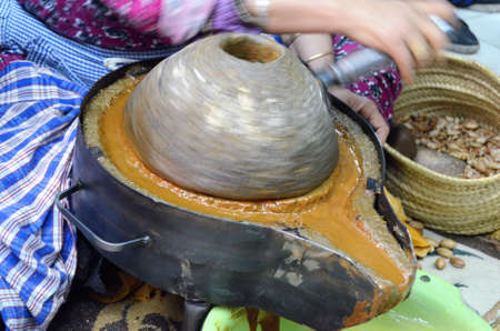 Artisanal production of Argan oilの写真素材