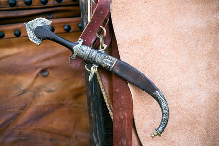 Arab traditional khanjar knife in its sheath