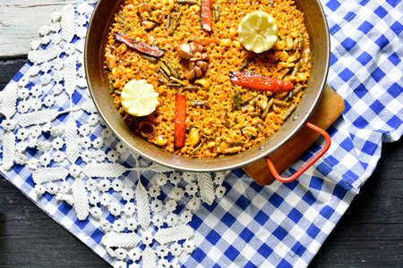 paella is a traditional product from spainの写真素材