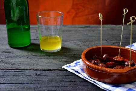 typical food of the spanish gastronomyの写真素材