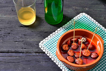 typical food of the spanish gastronomyの写真素材