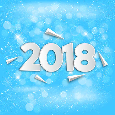 2018 Happy New Year background. Vector illustration.のイラスト素材