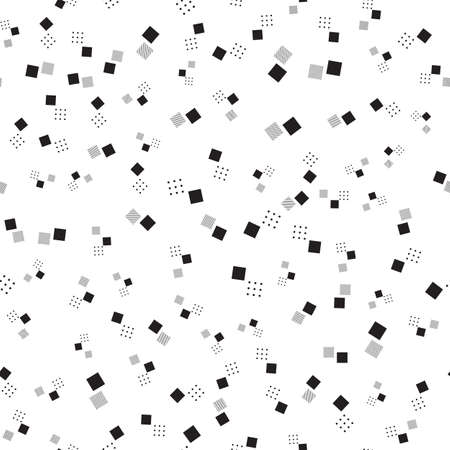 Seamless pattern from small squares on white background. The pattern is added to the fill panel. Vector illustration for your design.のイラスト素材