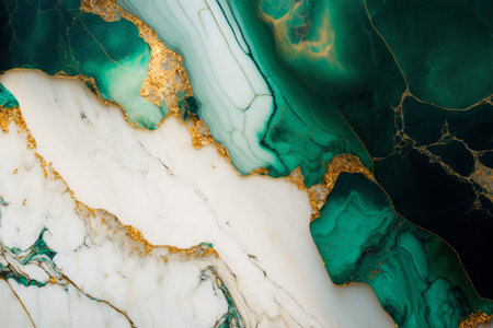 Luxury marble texture background white emerald gold. natural stone color pattern ai generatedの素材