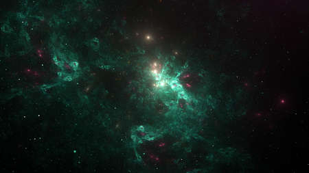 Galaxy billions stars and planets. Cosmic nebula in infinite universe. Light of distant stars and galaxy billions of light-years from Earth. 3d renderingの写真素材