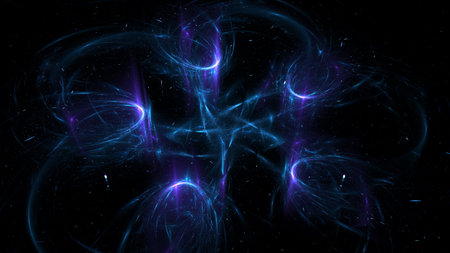 digital abstract background. Cloud technologies, big data computing, glowing elements. 3d...