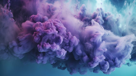 Colored blue purple clouds, smoke. Abstract background with clouds of smokeの素材