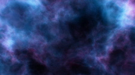 Cosmic nebula in space among stars and galaxies. Gas dust clouds nebula in outer space. Birth and expansion of the universe. Formation of stars and planets from the nebula. 3d renderingの写真素材