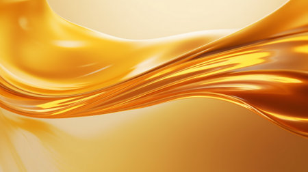 Splashes and drops of liquid oil. Fresh Olive or motor engine oil eco nature golden color close-up. Shine yellow Cosmetic oil or Cosmetic Essence Liquid drop. 3d renderの写真素材