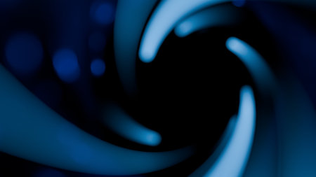 Illuminated blue swirls form a captivating vortex effect, drawing the viewer's eye into a seemingly...