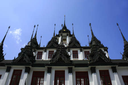 Loha Prasat Metal Palace in Bangkok Thailand named Wat Ratchanaddaram の写真素材