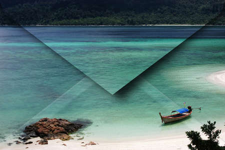 Letter envelope and landscapes                    の写真素材