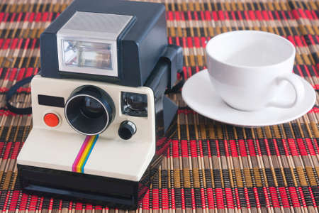 Relax with old camera 1の写真素材