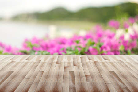 wooden table  の写真素材