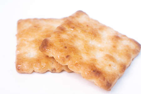 biscuits isolated on withe backgroundの写真素材