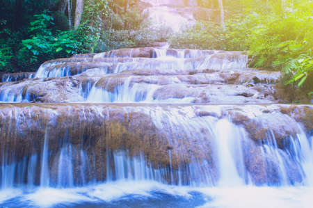 Pha Charoen Waterfall at National Park, Mae Sot, Tak, Thailand, Colorful Style