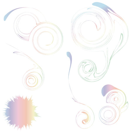 An illustration of rainbow color designs.のイラスト素材