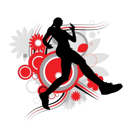 Girl joggingのイラスト素材