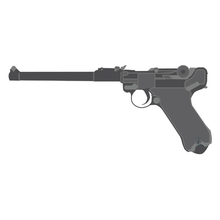 pistol lugerのイラスト素材