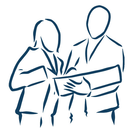 business people talkingのイラスト素材