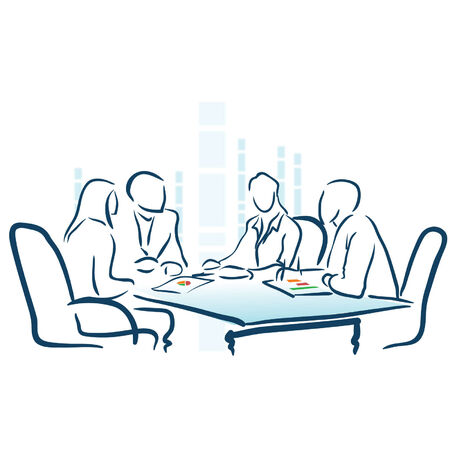 Business meeting illustrationのイラスト素材