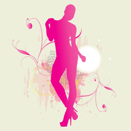 female model blackのイラスト素材