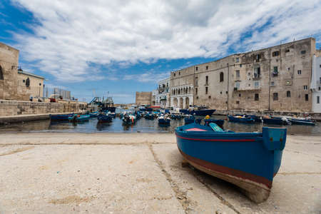 Boats in Monopoli, Apulia regionの写真素材