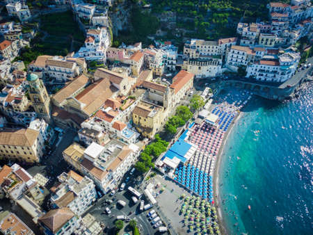 Aerial view of Amalfi, amalfi coast, italy