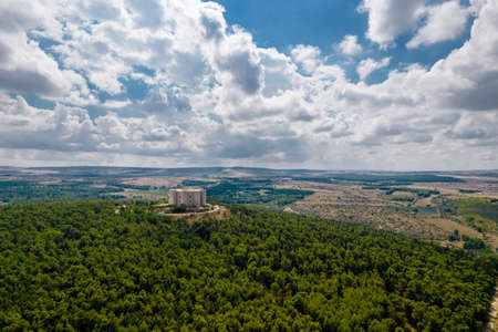 Castel del Monte aerial viewの写真素材