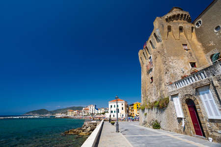 Panorama of the old town of castellabate, on cilento coast, italy