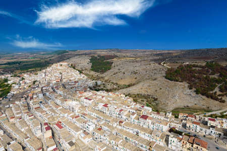 Aerial view of minervino murge, apulia, italyの写真素材