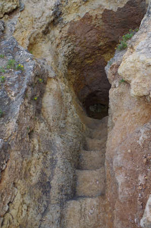 Carvalho beach in Carvoeiro, Lagoa. Famous travel destination in Algarve, Portugalの写真素材
