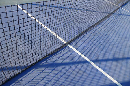 Blue Tennis Court Scene. Sports and Lifestylesの写真素材