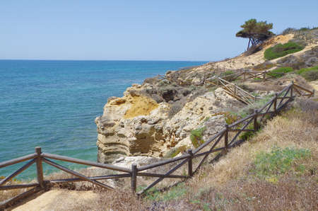Olhos De Agua beach in algarve, Portugal. Travel destinationsの写真素材