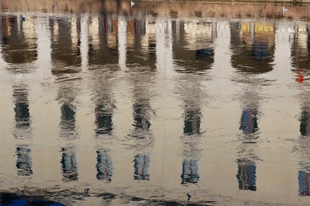 Building reflection on water