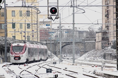 train with snowのeditorial素材