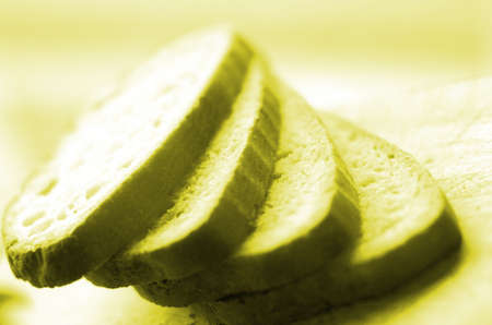 Four slices of breadの写真素材