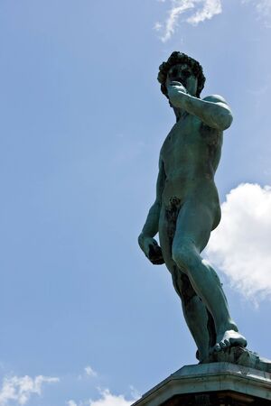 Sculpture of David on the square Michelangelo in Florence. Italy.の写真素材