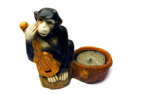 Ceramic toy figure. Souvenirs. Isolated on a white background.の写真素材