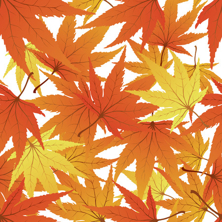 Maple seamless foliage. For easy making seamless pattern just drag all group into swatches bar, and use it for filling any contours.のイラスト素材
