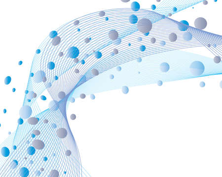 Abstract water vector background with bubbles of airのイラスト素材